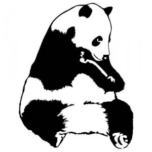 Folienaufkleber Tiermotiv Panda Br 03