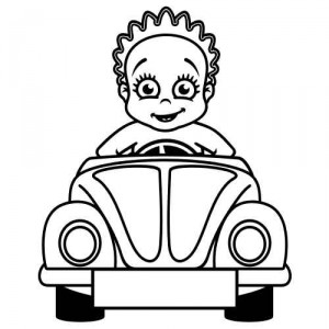 Baby Aufkleber Mdchen auf Auto 02