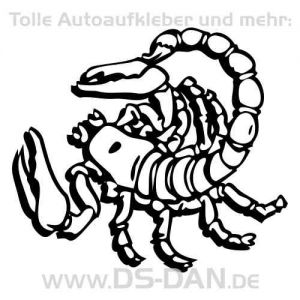 Folienaufkleber Motiv Skorpion Outline