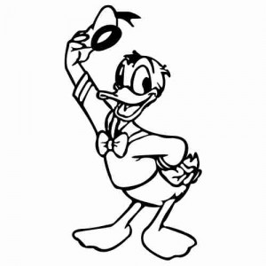 Aufkleber Comicfigur Donald Duck