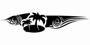 Auto Aufkleber Beach- und Hawaii Designs 1C 36