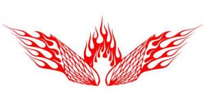 Tribal Aufkleber Wing Flames 00