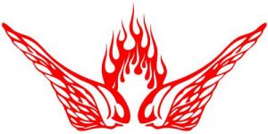 Tribal Aufkleber Wing Flames 03