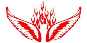 Tribal Aufkleber Wing Flames 04