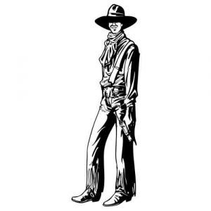 Aufkleber Western Figur Cowboy 05