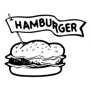 Folienaufkleber Hamburger