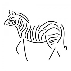 Folienaufkleber Tiermotiv Zebra