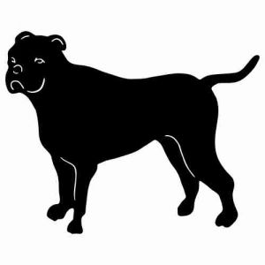 Aufkleber Hund Bull Dogge