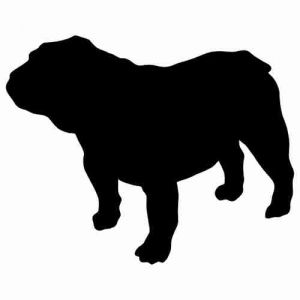 Aufkleber Hund Bull Dogge 2