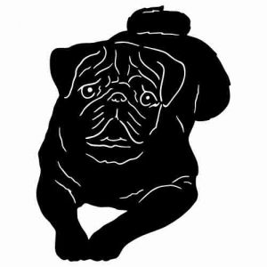 Aufkleber Hund Pug 2 (Mops)