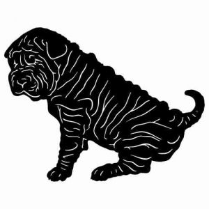 Aufkleber Hund Shar Pei 3