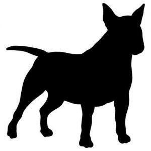 Aufkleber Hund Miniatur Bull Terrier 2