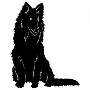 Aufkleber Hund Collie Rough 2