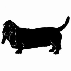 Aufkleber Hund Basset Hound