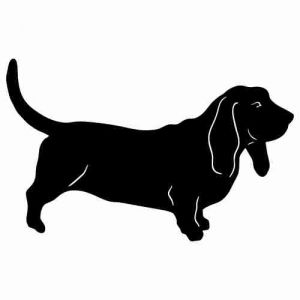 Aufkleber Hund Basset Hound 2