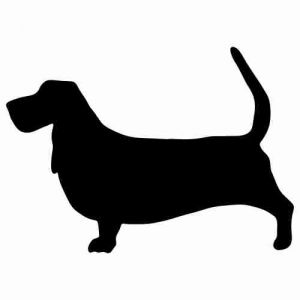 Aufkleber Hund Basset Hound 3