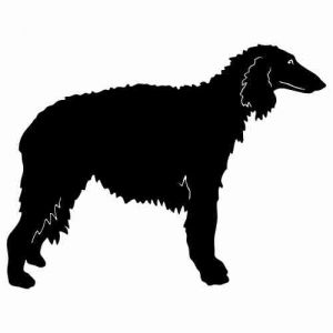 Aufkleber Hund Borzoi