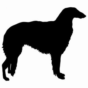 Aufkleber Hund Borzoi 2