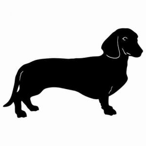 Aufkleber Hund Dachshund 2