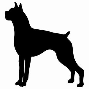 Aufkleber Hund Boxer 44