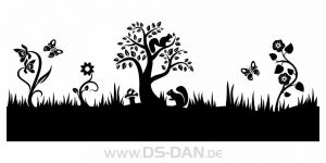 Wandtattoo Aufkleber 05 Baum und Eichhrnchen