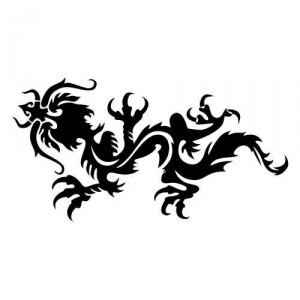 Folienaufkleber Tribal Drache 01