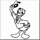 Aufkleber Comicfigur Donald Duck