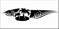 Auto Aufkleber Beach- und Hawaii Designs 1C 36