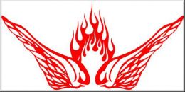 Tribal Aufkleber Wing Flames 03