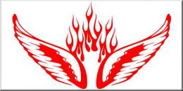 Tribal Aufkleber Wing Flames 04