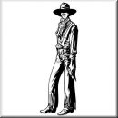 Aufkleber Western Figur Cowboy 05