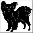 Aufkleber Hund Papillon