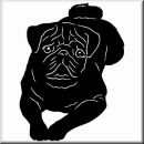 Aufkleber Hund Pug 2 (Mops)