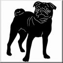 Aufkleber Hund Pug 3 (Mops)