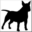 Aufkleber Hund Miniatur Bull Terrier 2