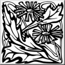 Aufkleber Rectangle Floral Designs 018