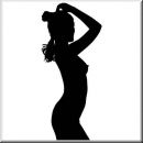 Folienaufkleber Sexy Girl Silhouette 03