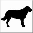 Aufkleber Hund Flat Coated Retriever