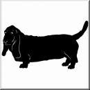 Aufkleber Hund Basset Hound