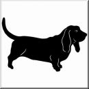 Aufkleber Hund Basset Hound 2