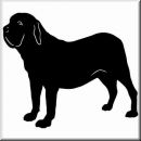 Aufkleber Hund Fila Brasileir