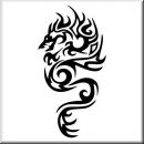 Folienaufkleber Tribal Drache 02