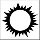 Folien Aufkleber Symbol Sonne